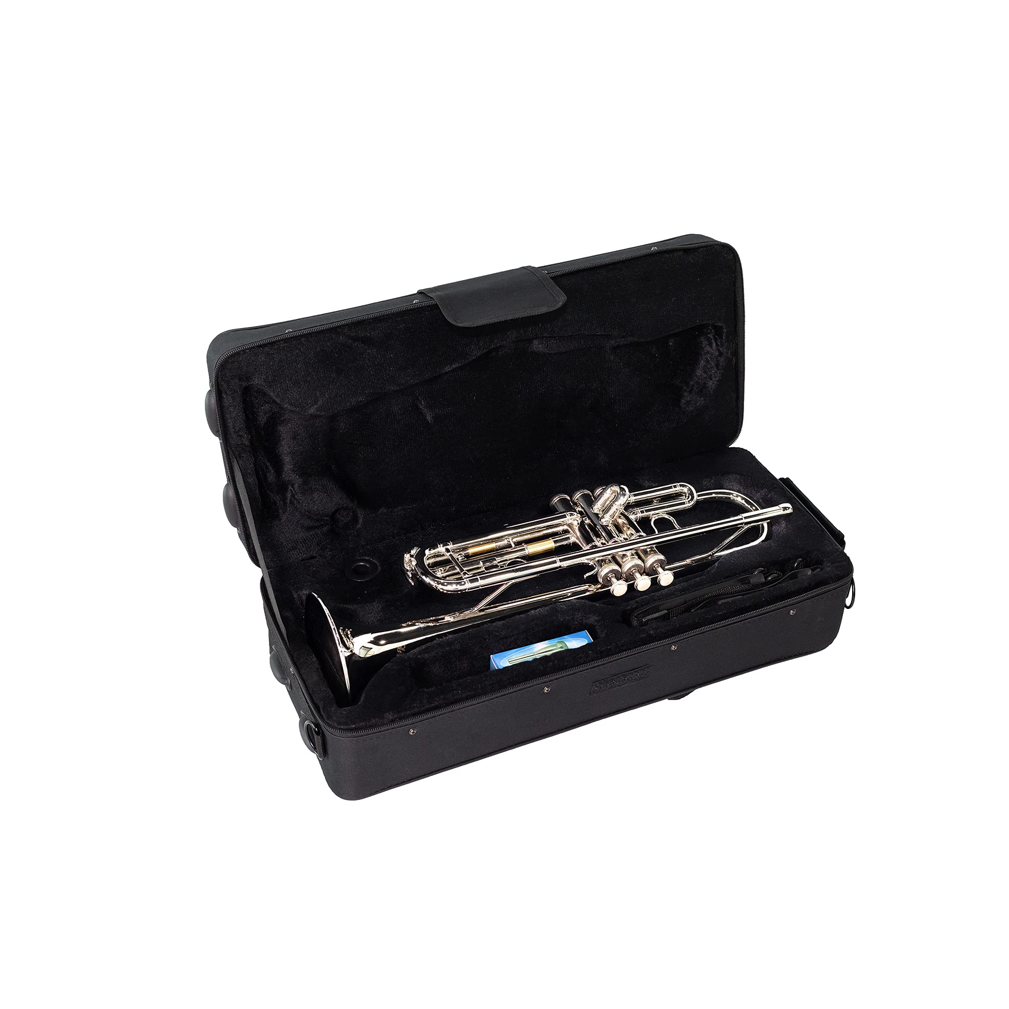 LeSage Bb Trumpet for Beginners - Professional Brass Instrument with Nickel Silver Finish, Includes Mouthpiece, Cleaning Kit, Valve Oil & Hard Case - Perfect for School Bands, Music Lessons & Jazz Performances