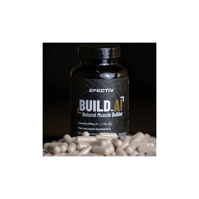 Efectiv Build.AI Supplement - 120 Capsules for Muscle Growth, Recovery & Performance | Pre-Workout & Post-Workout Support