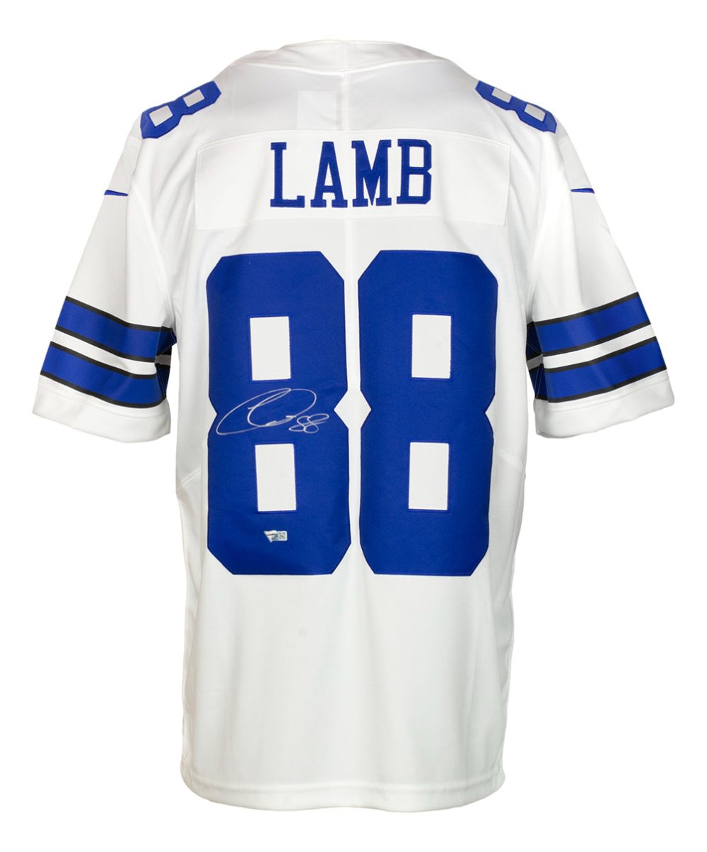 Authentic CeeDee Lamb Signed Dallas Cowboys White Nike Limited Football Jersey - Officially Licensed NFL Memorabilia for Collectors & Fans - Perfect for Display, Gifting, and Game Day Celebrations
