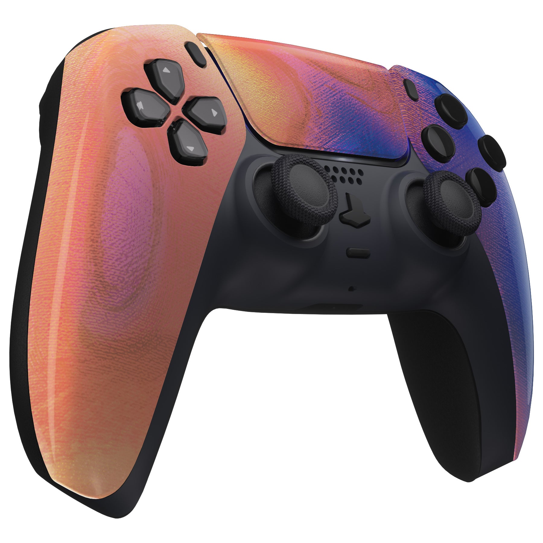 eXtremeRate PS5 Controller Front Housing Shell with Touchpad - Compatible with BDM 010/020/030/040/050 Models - Purple Red Swirl Design - DIY Repair & Customization for Gaming Enthusiasts