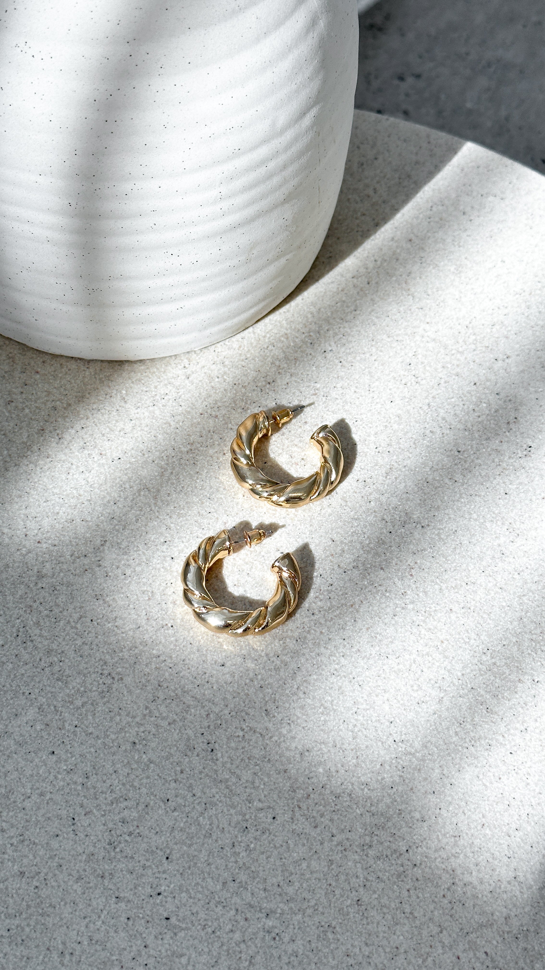Amalie Gold Hoop Earrings for Women - Elegant and Stylish Jewelry for Everyday Wear, Parties, and Special Occasions