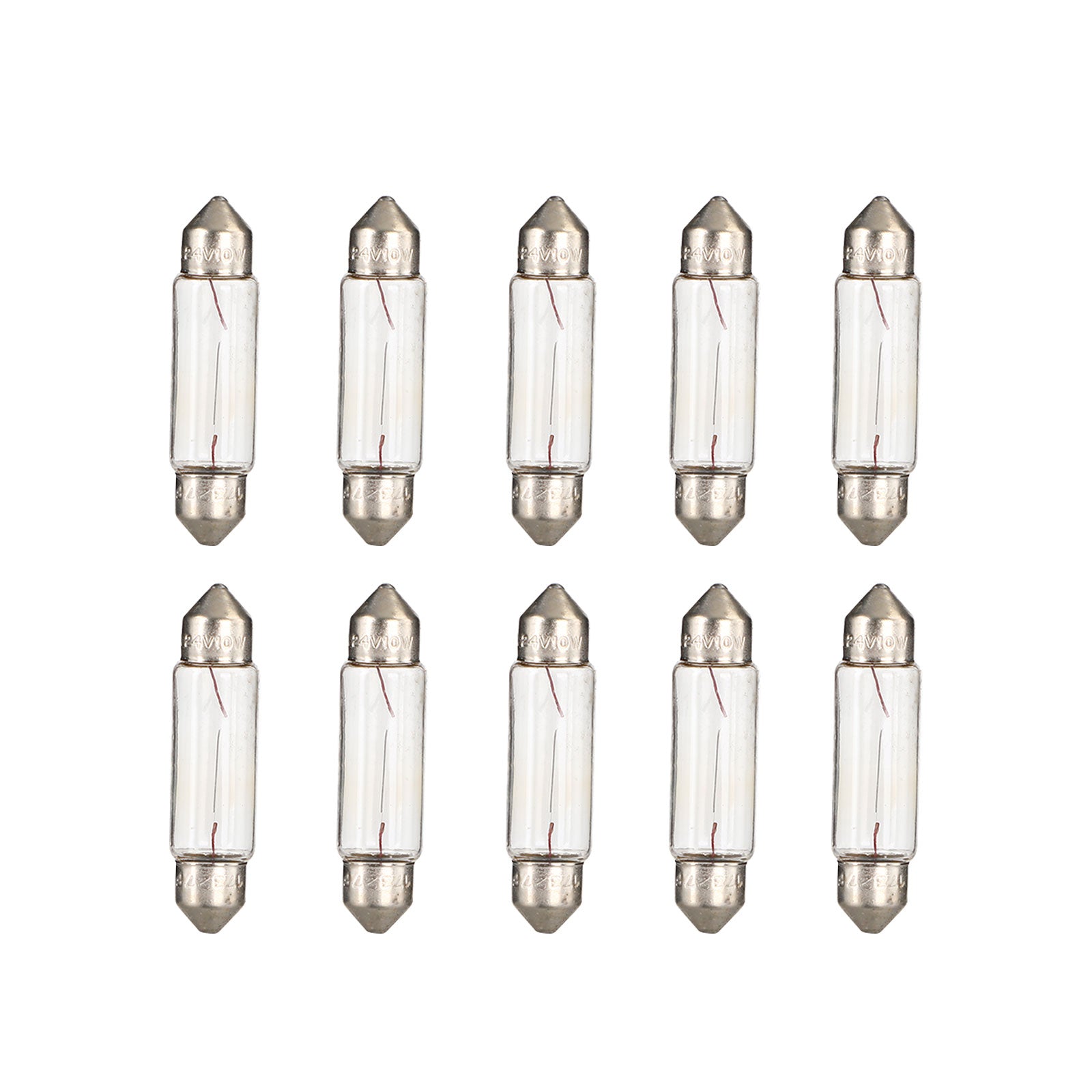 10x NARVA 17327 C10W 24V10W SV8.5 Car Auxiliary Bulbs - Replacement Lights for Trucks, Buses & Heavy Vehicles - Perfect for Night Driving & Off-Road Adventures