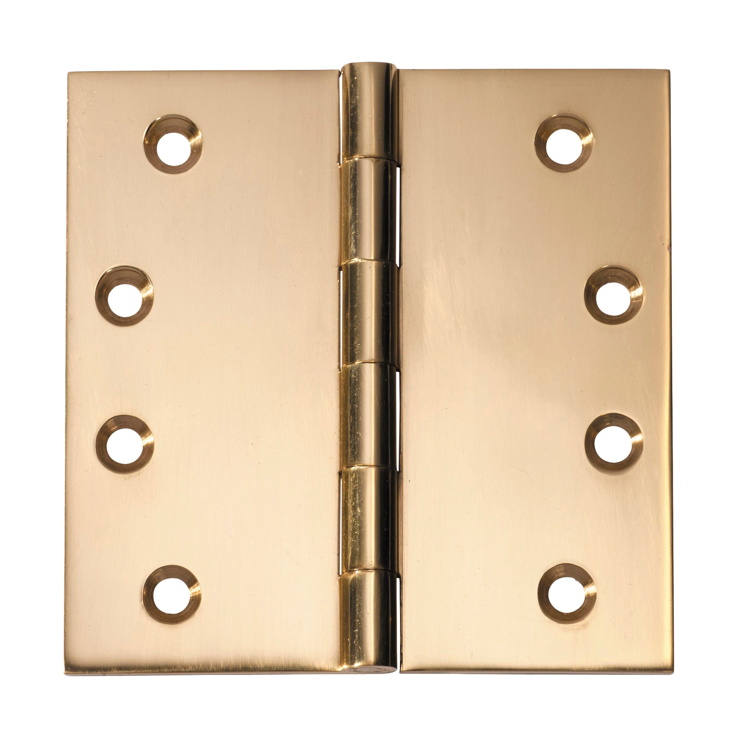 2474 Hinge Fixed Pin Polished Brass 4