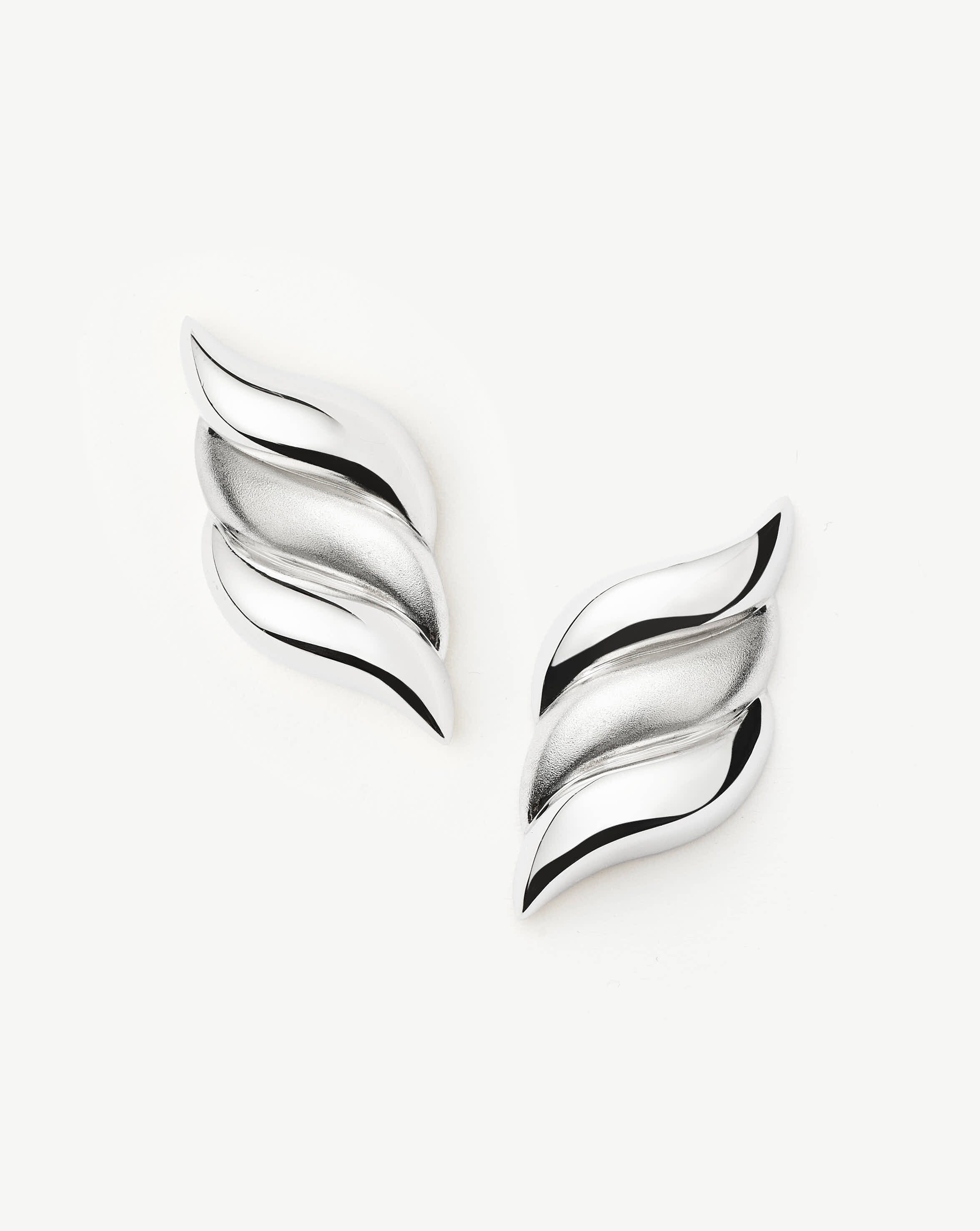 Savi Signature Oversized Stud Earrings for Women - 925 Sterling Silver Hypoallergenic Fashion Jewelry - Perfect for Parties, Weddings & Everyday Wear