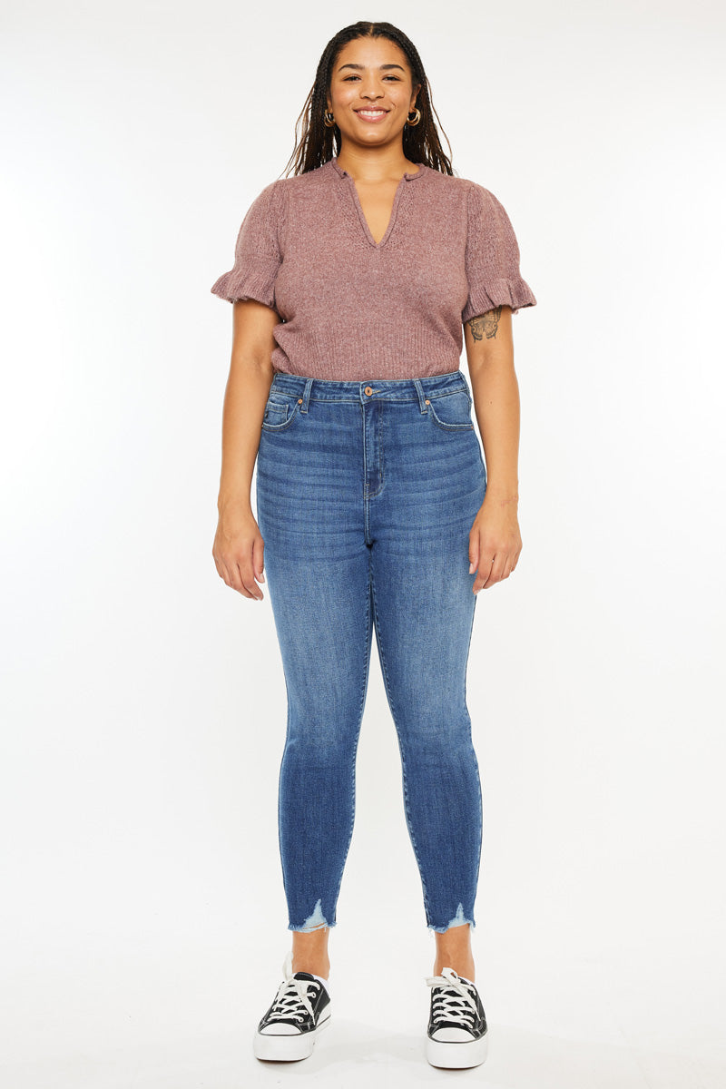 Arcana High Rise Ankle Skinny Jeans for Women - Plus Size Stretch Denim Pants - Perfect for Casual Wear, Work & Date Nights