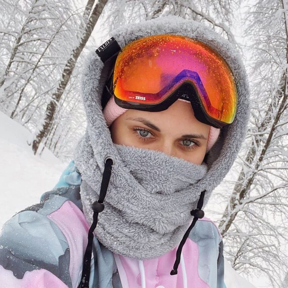 Windproof Fleece Balaclava Face Mask for Men & Women - Warm Winter Ski Mask for Cold Weather - Perfect for Skiing, Snowboarding, Motorcycling & Outdoor Activities