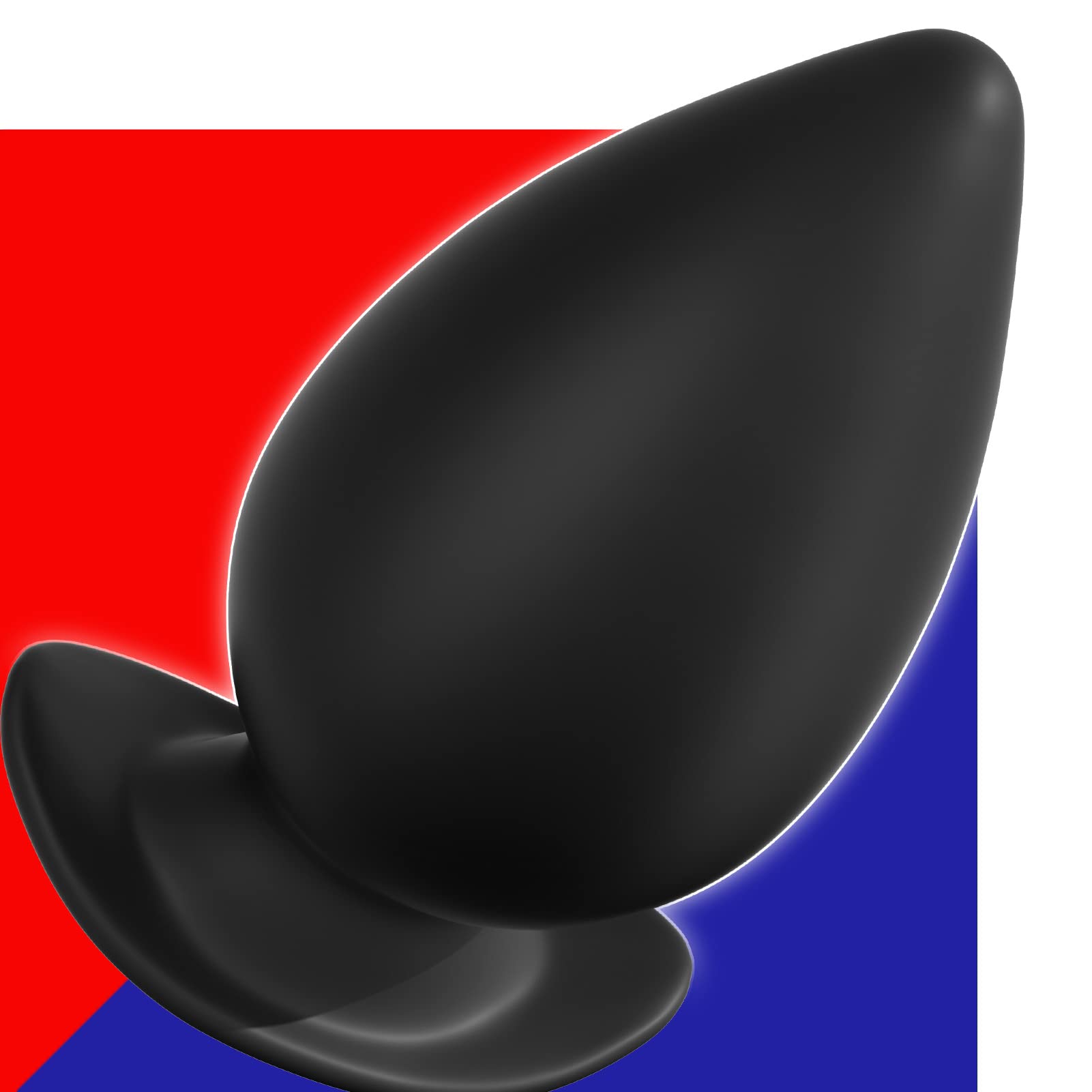 2XL Anal Plug with Safe Curved Base - Prostate Massager & Dilator Sex Toy for Men & Women - Perfect for Solo Play, Couples & BDSM Exploration