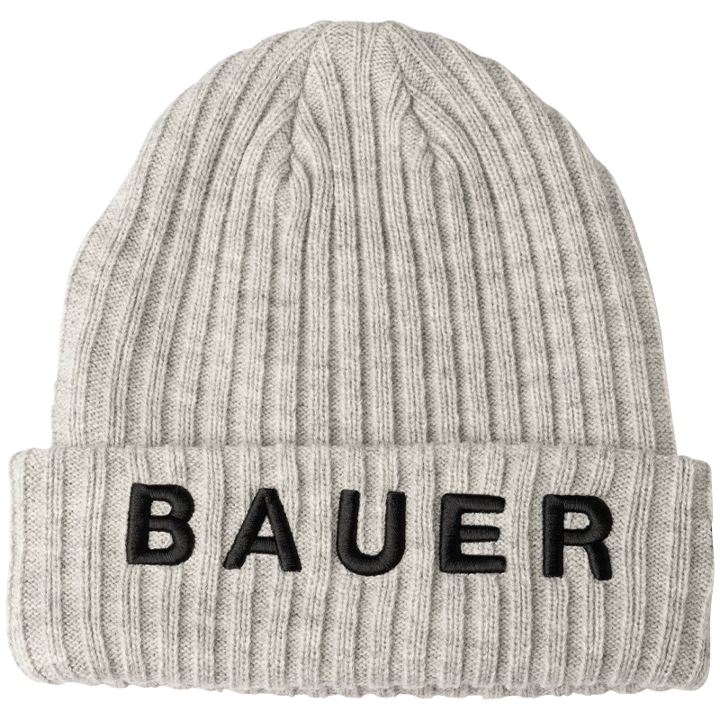 Bauer Ribbed Beanie Hat for Men & Women - Soft Winter Knit Cap in Heather Grey - Perfect for Skiing, Snowboarding & Outdoor Activities