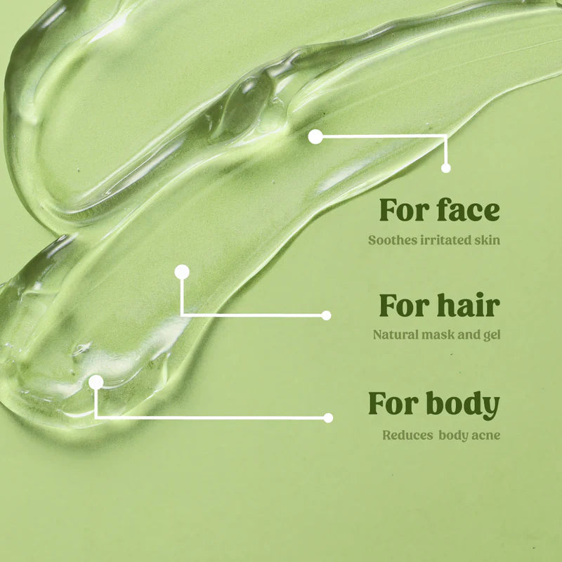 Organic Aloe Vera Gel for Skin & Hair Care - Hydrating, Soothing, and Healing - Perfect for Sunburn Relief, Moisturizing, and Hair Growth