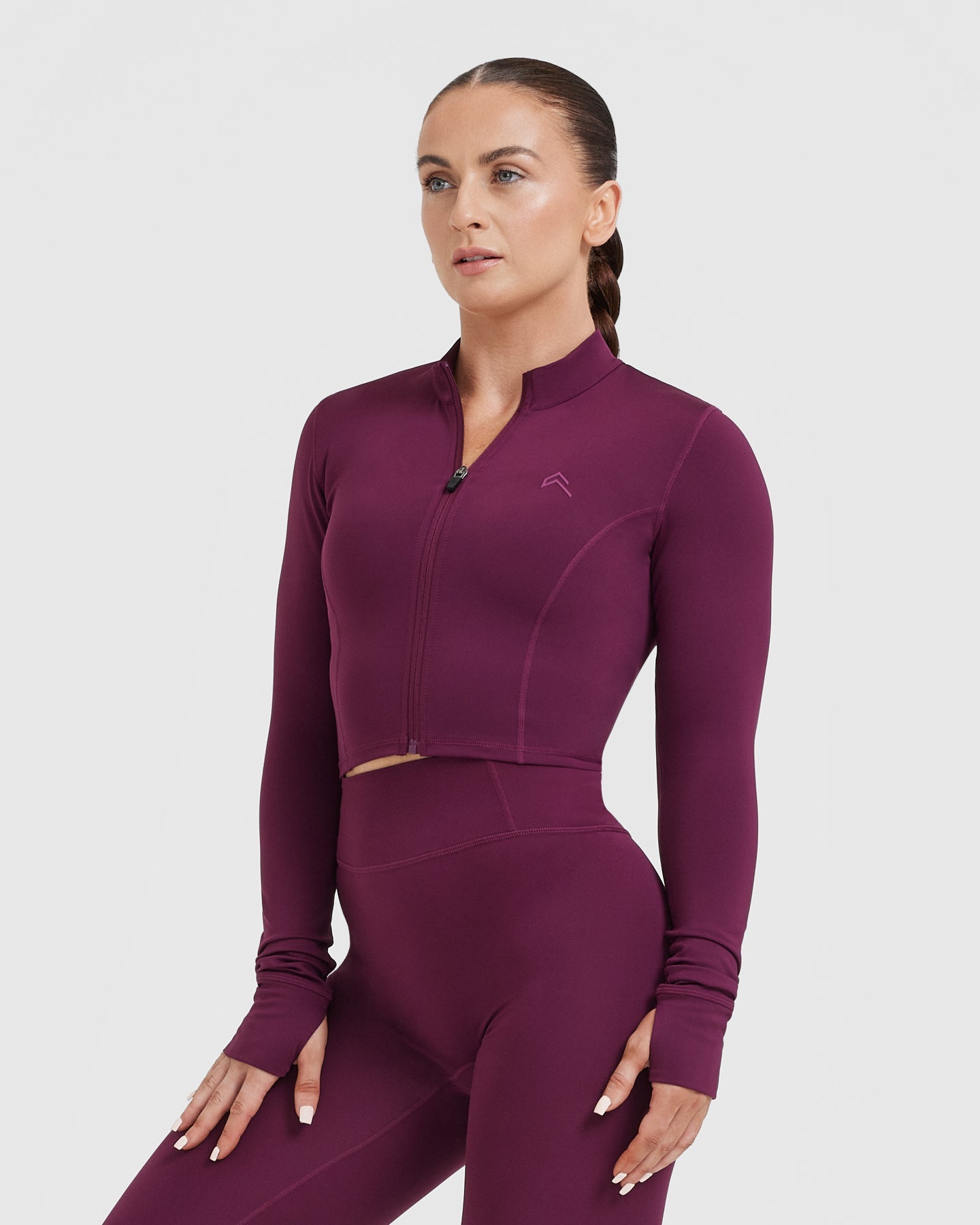 Timeless Women's Crop Jacket in Ripe Fig Color | Lightweight Spring Outerwear for Casual Wear & Street Style Fashion