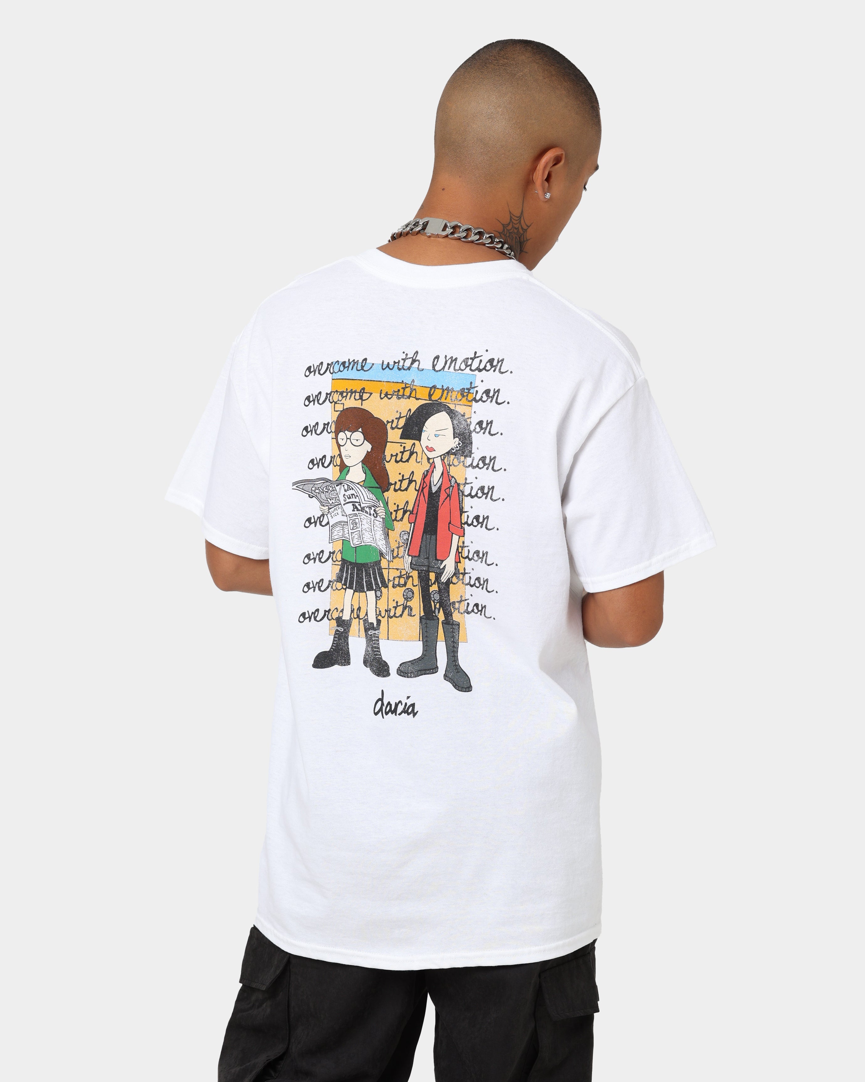American Thrift X Daria Girls' Graphic T-Shirt - White Cotton Tee for Casual Wear & Street Style Outfits