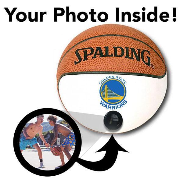 Warriors NBA Collectible Miniature Basketball with Picture - FANZ Collectibles - Perfect for Sports Fans & Memorabilia Collectors