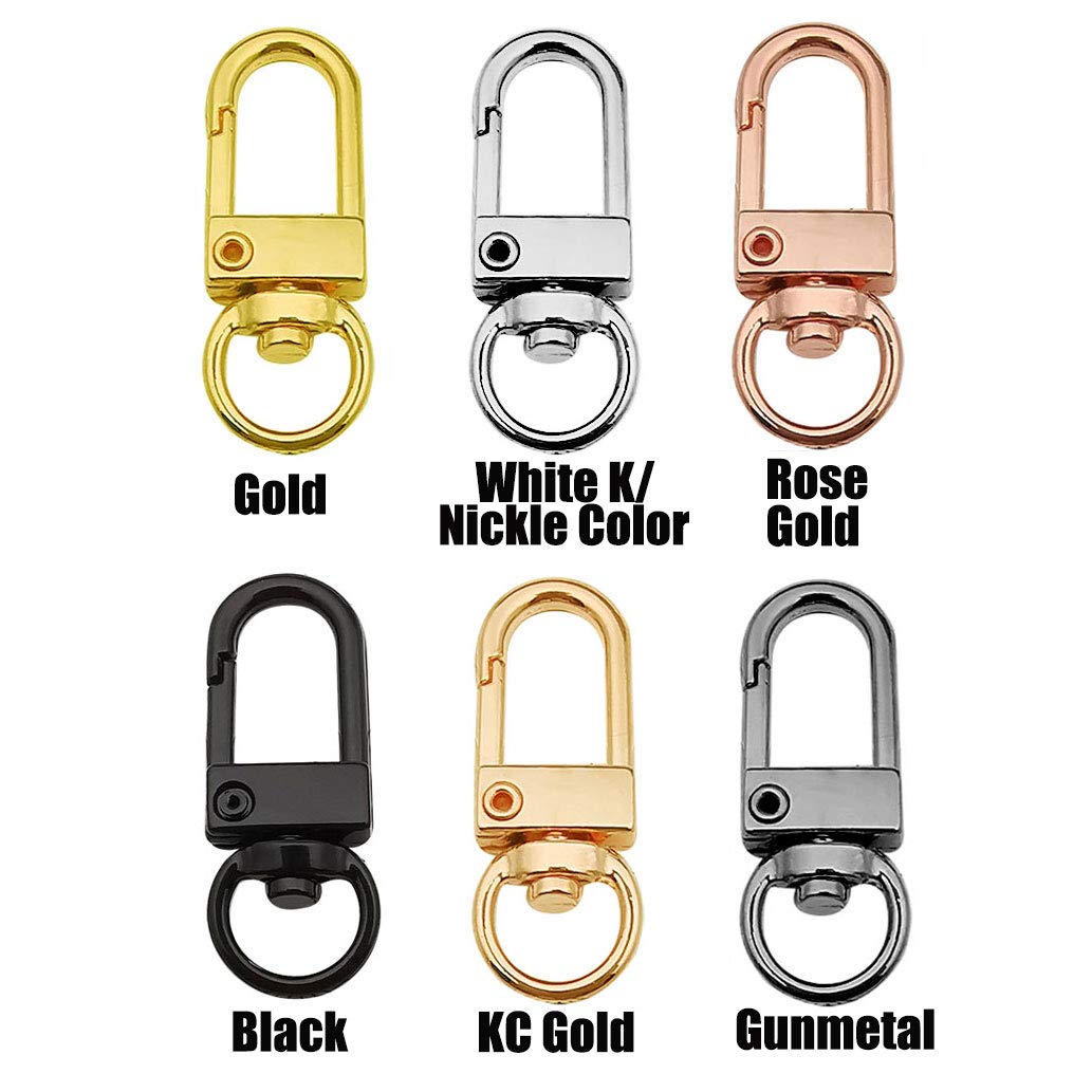 24pcs Lobster Claw Clasps for Keychains, Jewelry & DIY Crafts - Metal Swivel Hooks