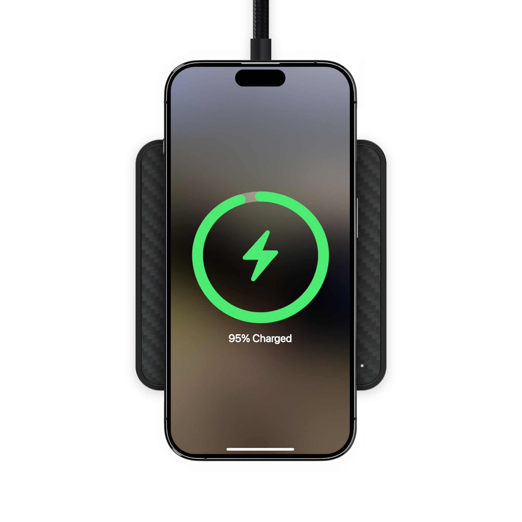 MagSafe® Compatible Aramid Fiber Wireless Charging Pad - Fast Charging for iPhone 14/13/12 Series | Premium Carbon Fiber Design for Home, Office & Car Use