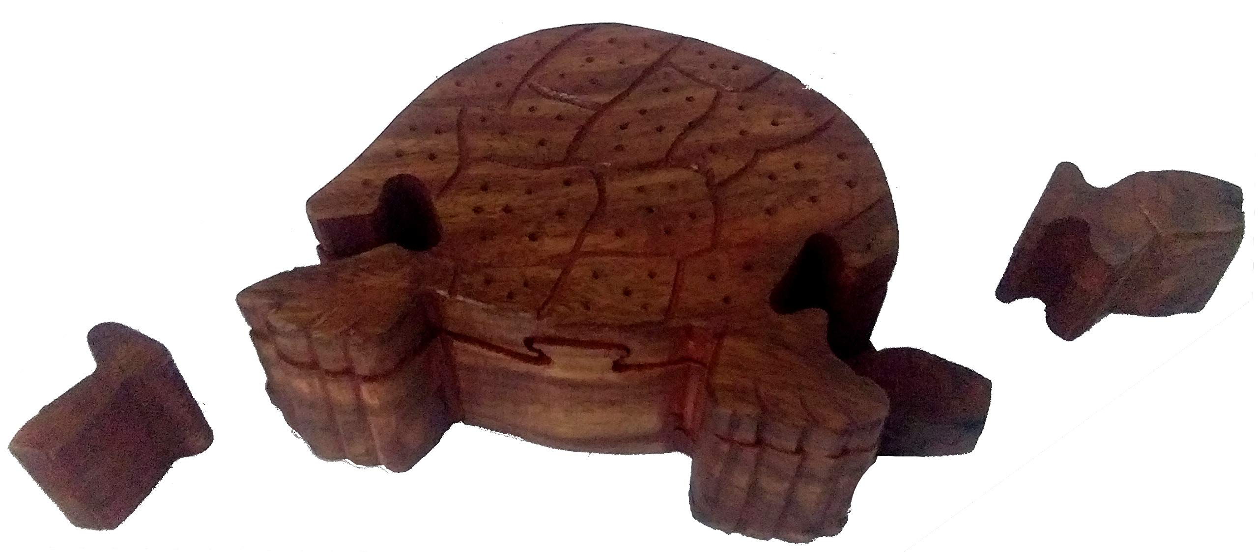 Handmade Wooden Tortoise Puzzle Box - Mystery Keepsake Gift Box with Secret Compartment | Brain Teaser Game for Adults & Kids | Perfect for Home Decor, Treasure Hunts and Unique Gift Giving
