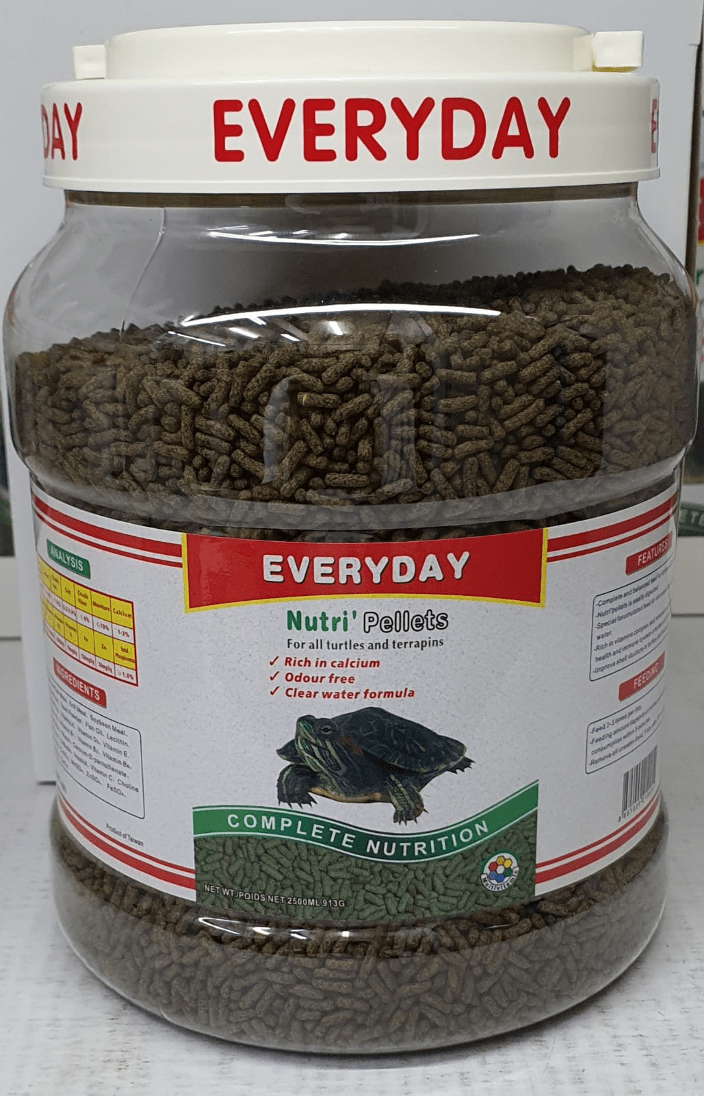 Premium Turtle Pellets for Daily Feeding - Nutritious & Balanced Diet for Aquatic & Land Turtles - Ideal for Pond, Tank, or Outdoor Habitat Use