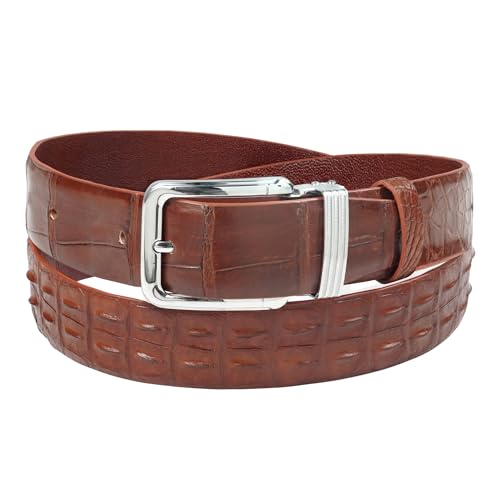 Light Brown-croc Hornback-pin Buckle