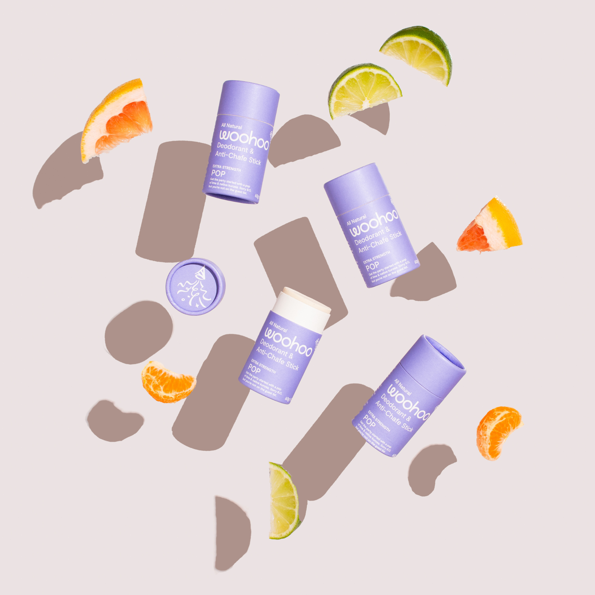 Woohoo Natural Deodorant & Anti Chafe Stick for Women & Men - 60g Organic, Aluminum-Free, Vegan - Perfect for Gym, Hiking & Daily Freshness