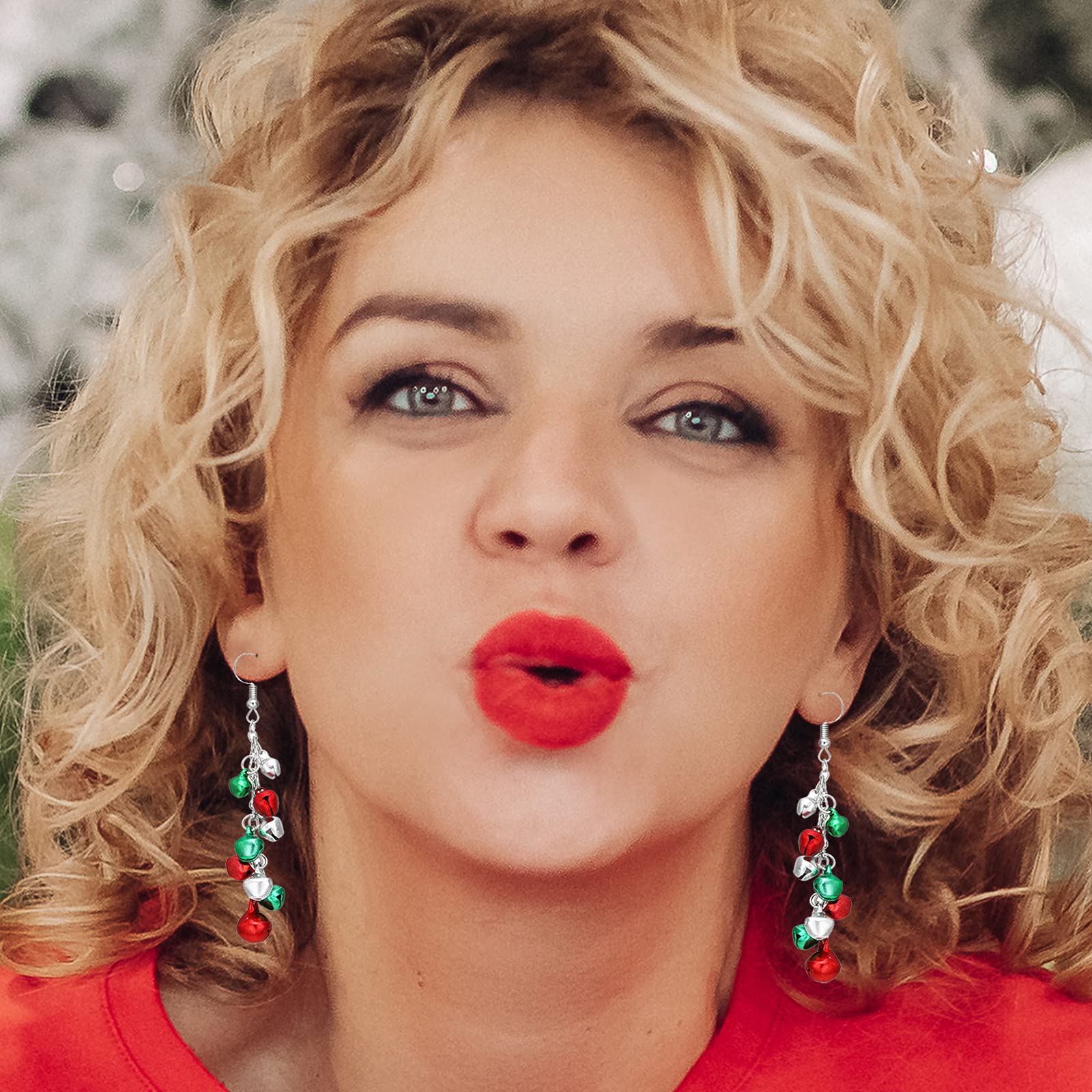 Festive Christmas Earrings for Women - Elegant Dangle Earrings with Tree, Jingle Bell, Reindeer & Snowflake Designs - Perfect Stocking Stuffers & Holiday Gifts for Her - Ideal for Christmas Parties, Office Celebrations & Family Gatherings