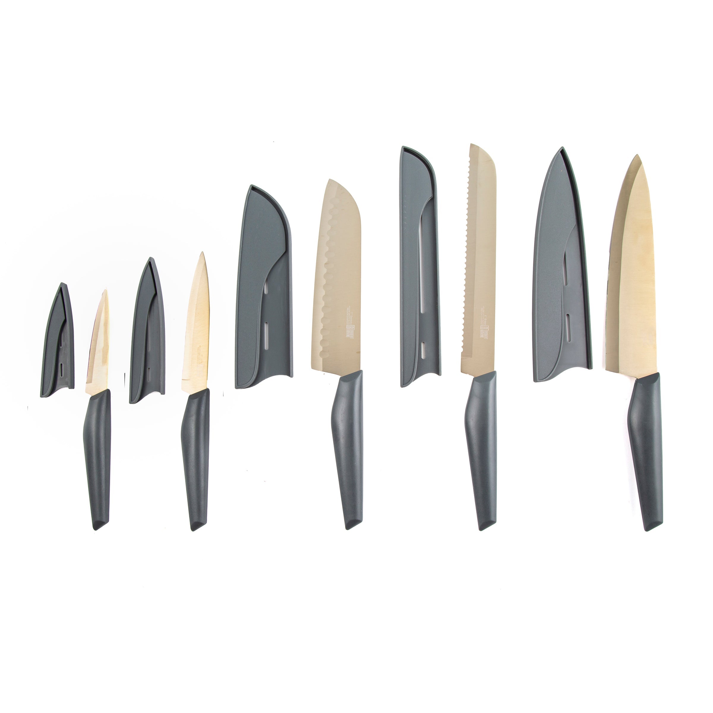 Premium Robert Irvine 10-Piece Cutlery Set - Elegant Grey & Champagne Stainless Steel Knives, Forks & Spoons - Perfect for Dinner Parties, Wedding Gifts & Home Dining