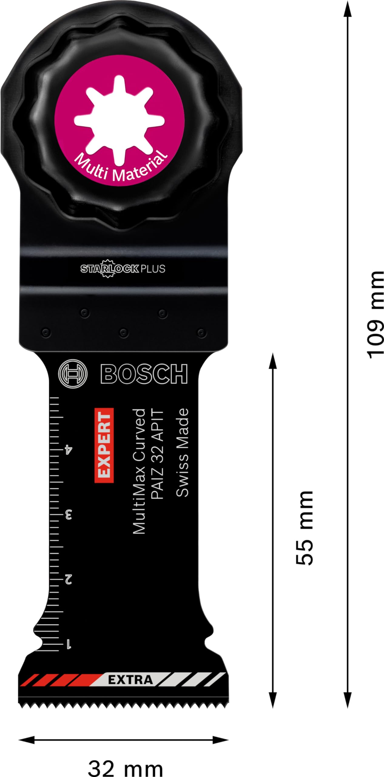 Bosch 10x Expert MultiMax PAIZ 32 APIT Plunge Cut Blades - Professional Multitool Accessory for Stainless Steel Sheets, Fiber Plastics GFK & CFK (32mm Width) | Perfect for DIY Projects, Home Renovations & Professional Woodworking
