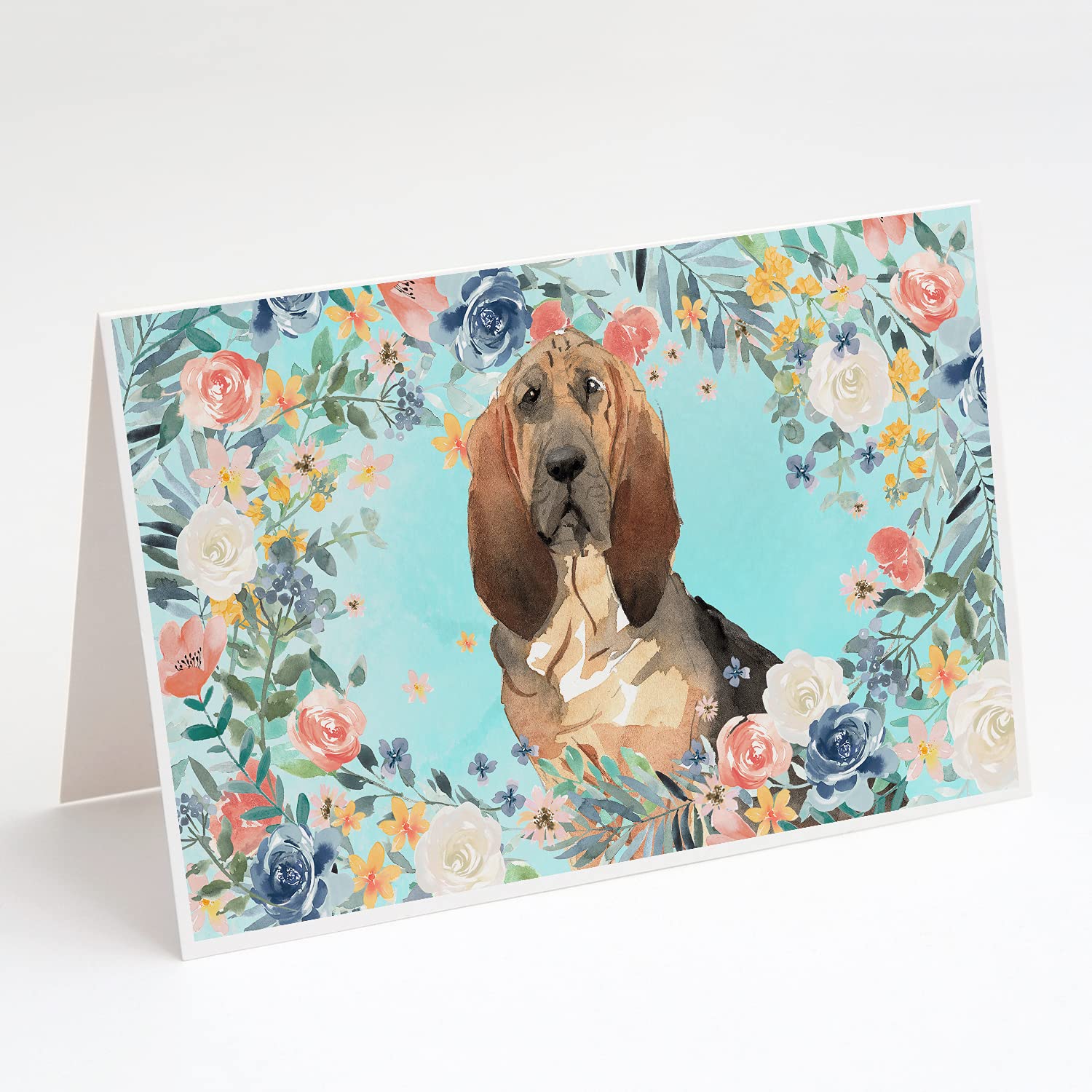 Premium Blank Greeting Cards & Envelopes Set - Whimsical Bloodhound Design, A7 Size (5x7 Inches), Pack of 8 | Perfect for Birthdays, Thank You Notes & Special Occasions