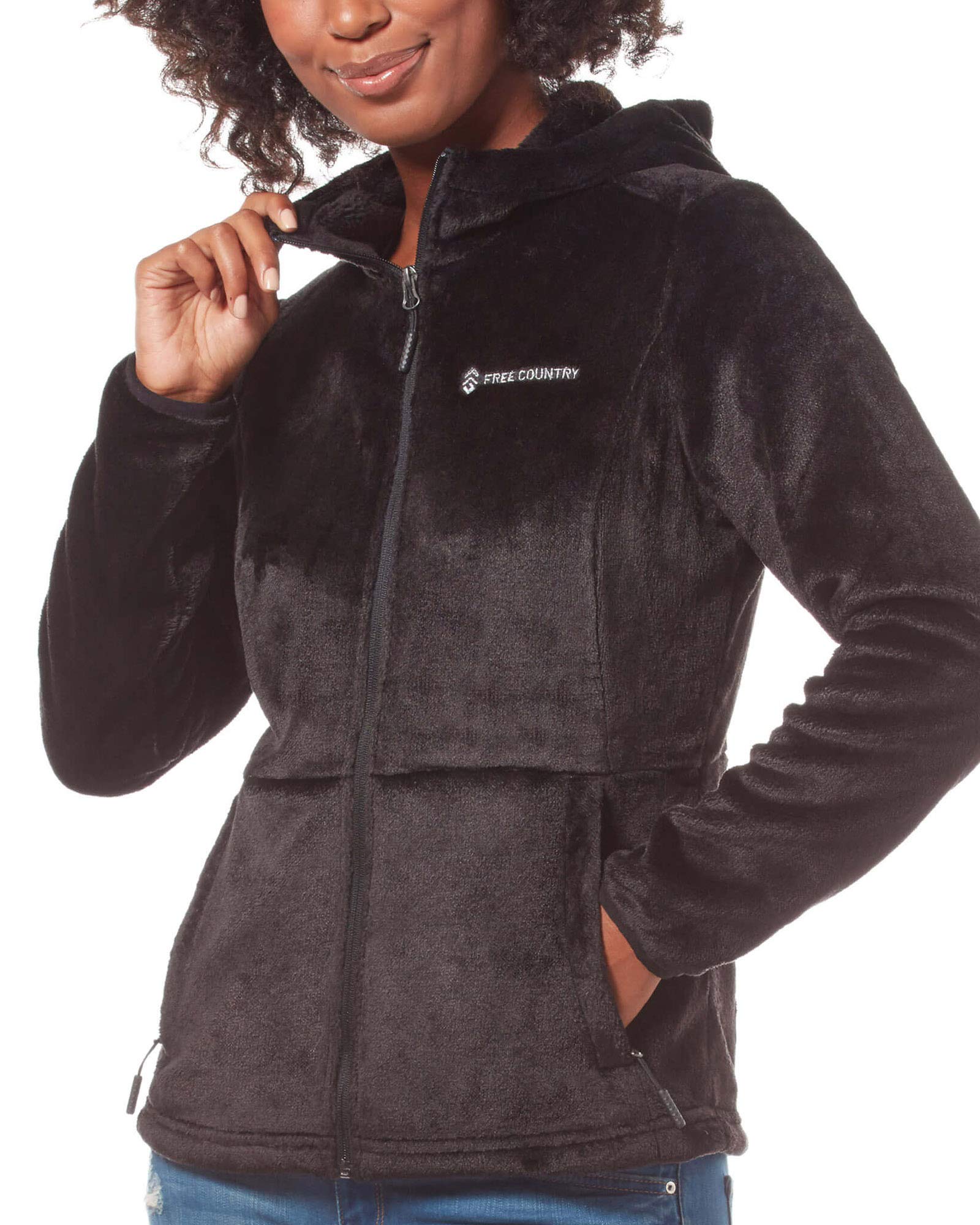 Free Country Women's Harmony Heather Butterpile Fleece Jacket - Soft Warm Winter Outerwear for Hiking, Camping & Outdoor Activities