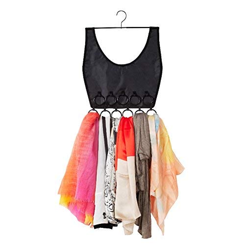 Umbra Boho Hanging Scarf Organizer - Stylish Wall-Mounted Storage for Scarves, Belts & Accessories - Perfect for Bedroom, Closet & Bathroom Organization