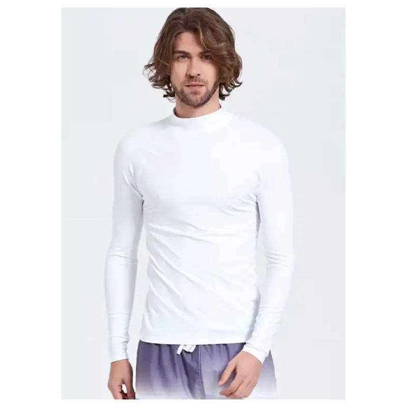 Men's Long Sleeve Rash Guard Swim Shirt - UPF 50+ Sun Protection for Swimming, Surfing & Water Sports | Quick Dry & Comfortable Fit