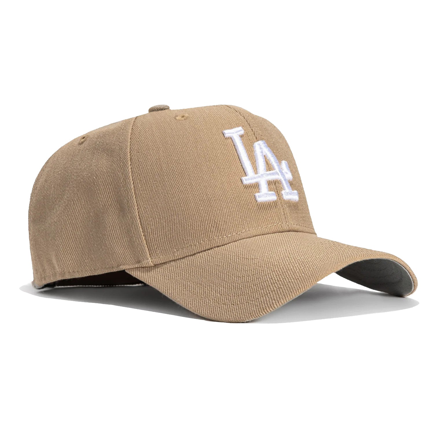 47 Brand Los Angeles Dodgers MVP Adjustable Velcro Hat - Khaki & White | Baseball Cap for Men & Women | Perfect for Games, Outdoor Activities & Casual Wear
