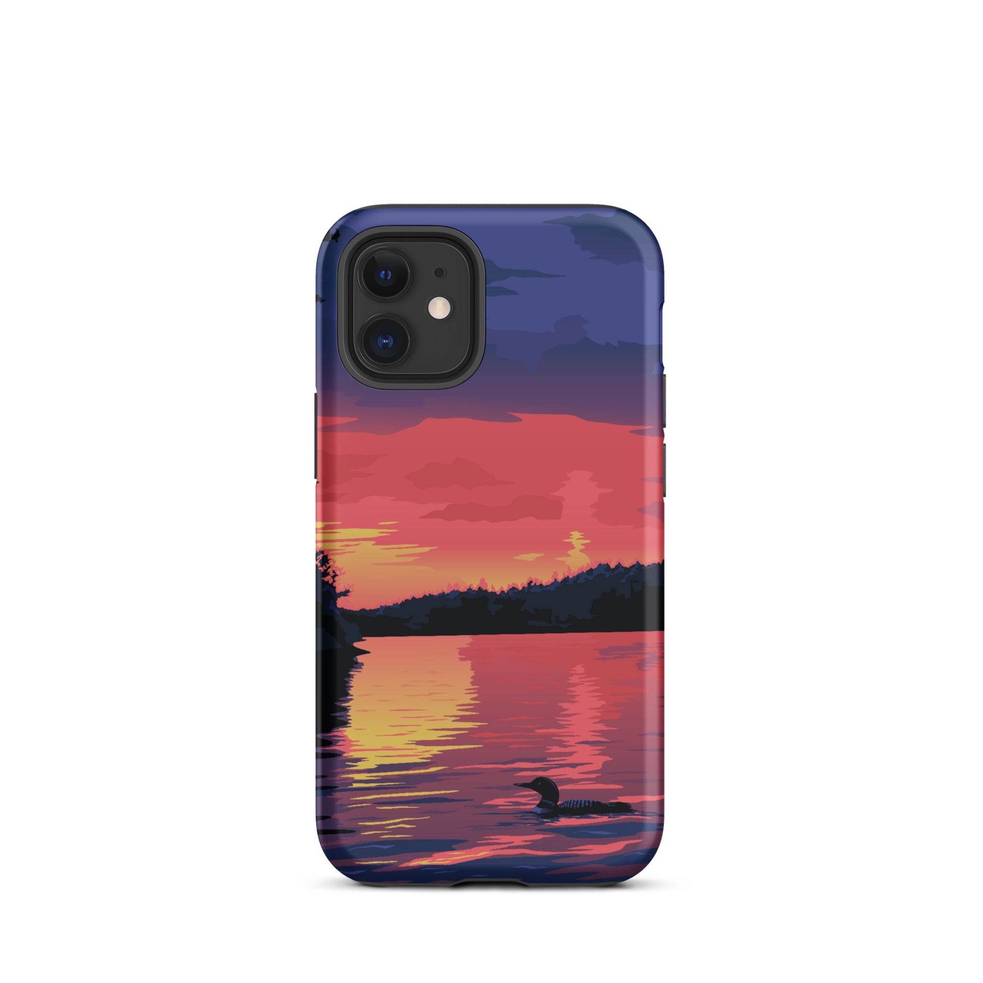 Premium iPhone Protective Case with Sunset Loon Design - Shockproof & Scratch-Resistant Cover for iPhone [Models] | Perfect for Outdoor Adventures, Travel & Daily Protection