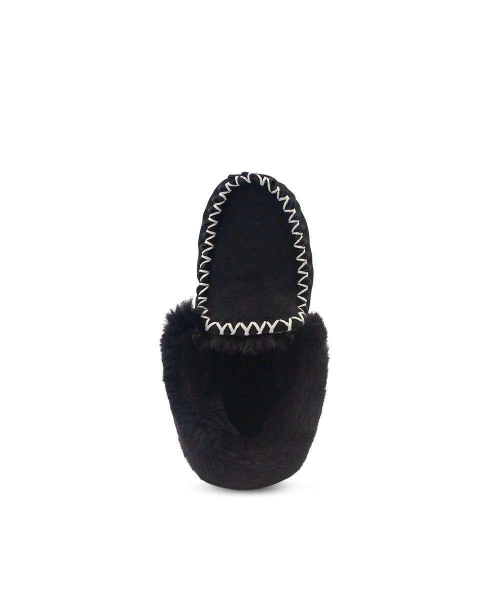 Women's UGG Colette Moccasin Slippers - Soft Shearling Lined Indoor/Outdoor House Shoes for Winter Comfort & Warmth - Perfect for Home, Travel & Casual Wear