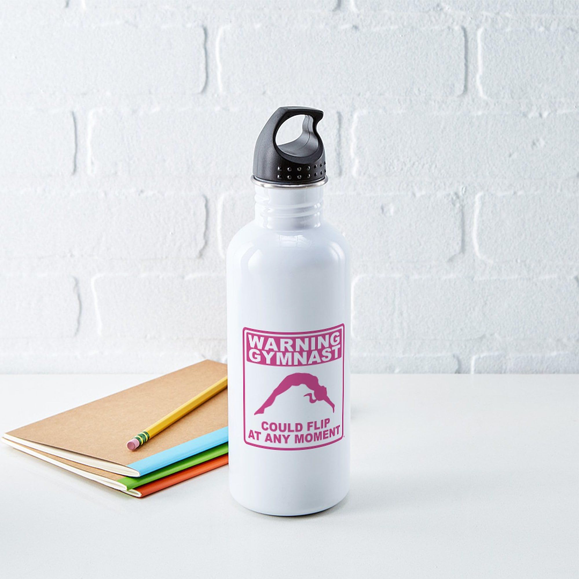 Stainless Steel Water Bottle 1.0L (34 oz) - Gymnast Design, Durable & Leak-Proof - Perfect for Gym, Sports & Outdoor Activities