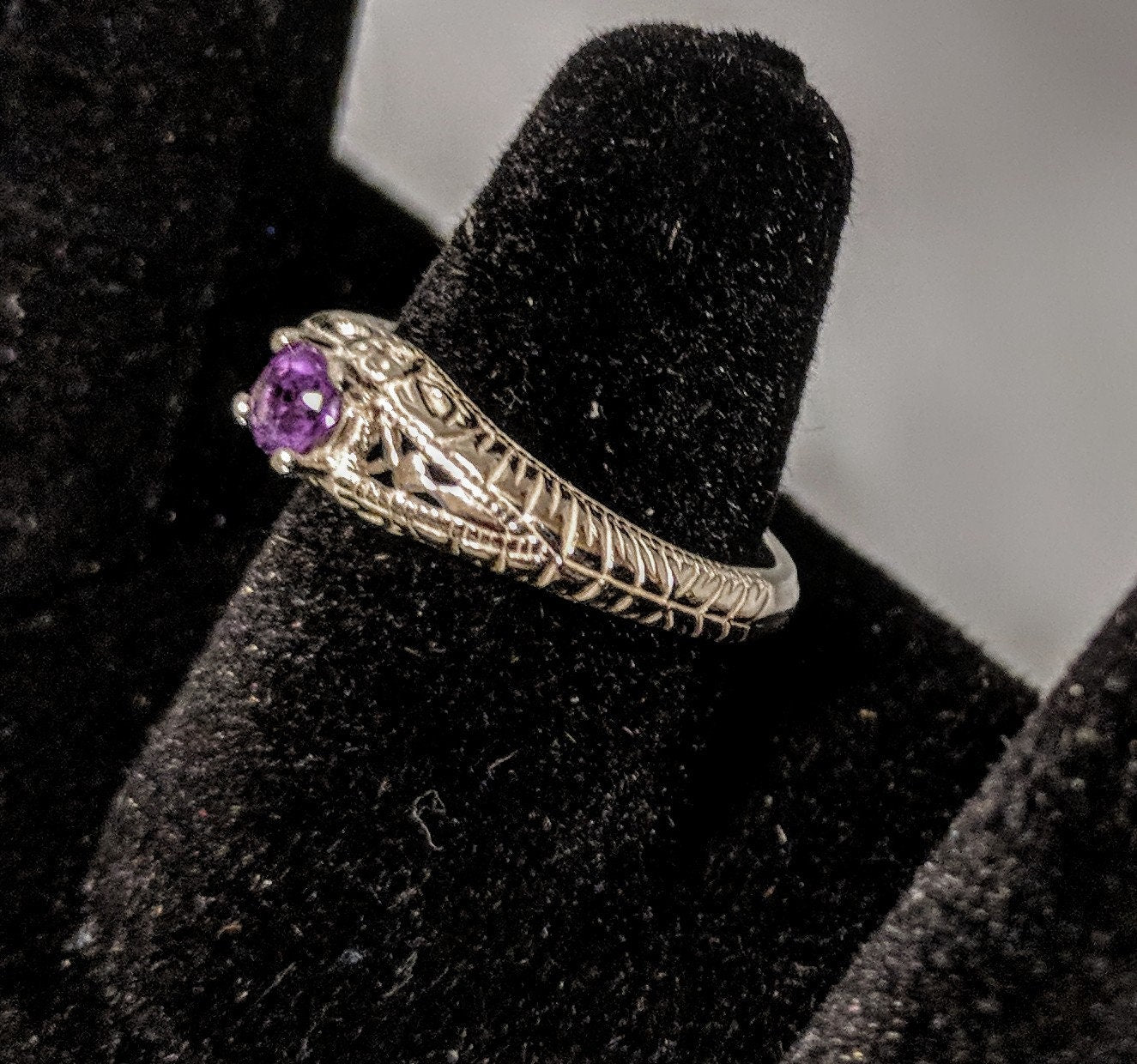 Custom Engraved Heart Ring with Natural Gemstones - Sterling Silver, Garnet, Amethyst, Citrine, Peridot & Topaz | Personalized Jewelry Gift for Women | Perfect for Anniversaries, Valentine's Day & Romantic Occasions