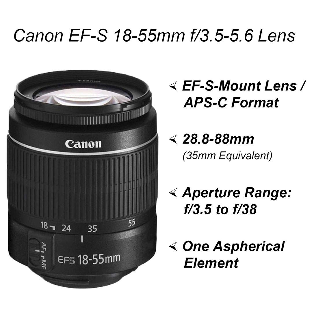 Canon EOS 2000D Rebel T7 DSLR Camera Bundle with 18-55mm Lens, 64GB SD Card, Tripod & 20pc Accessories Kit - Perfect for Travel Photography, Vlogging & Beginner Photographers