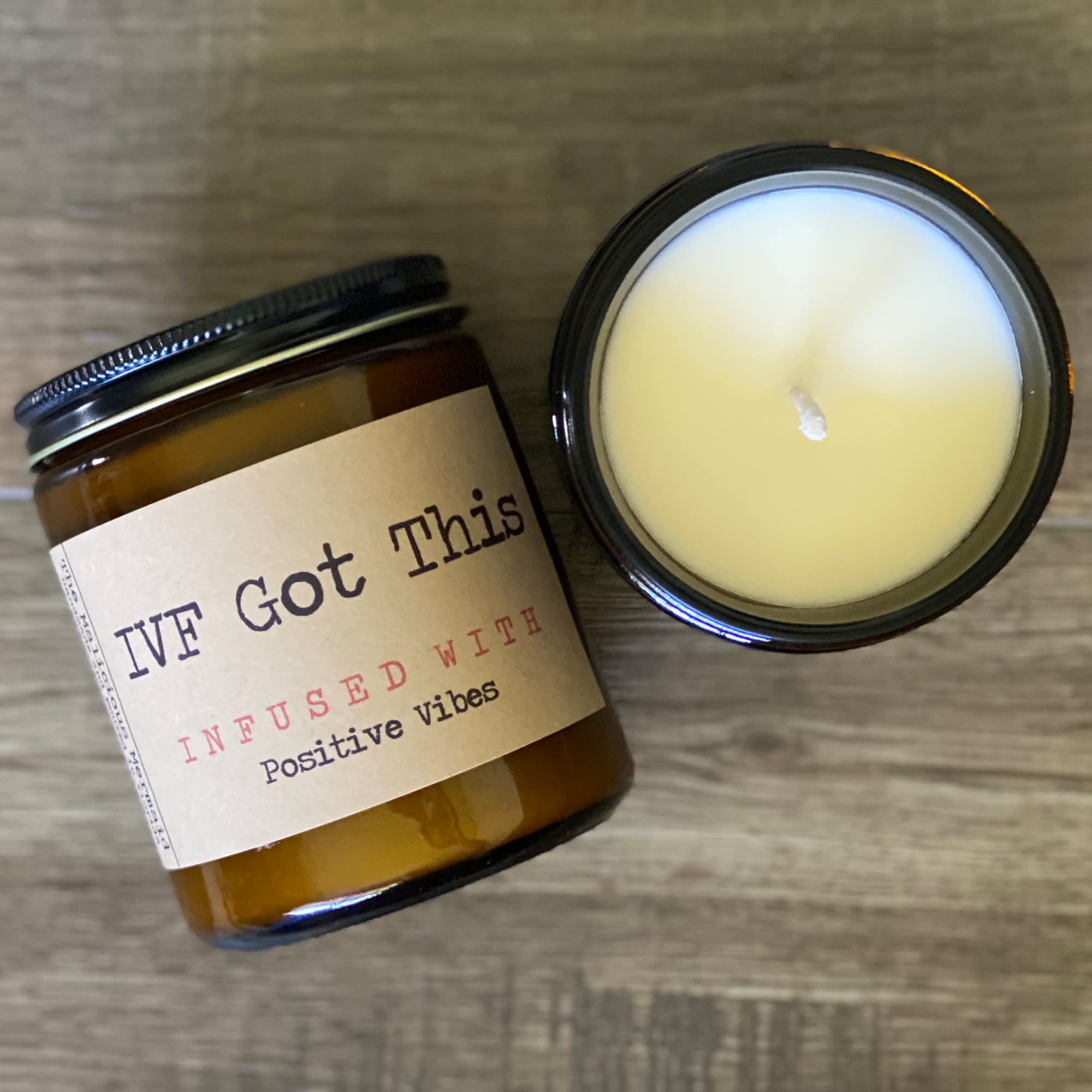Premium Soy Wax Candle in Amber Jar - Made in USA for Relaxation