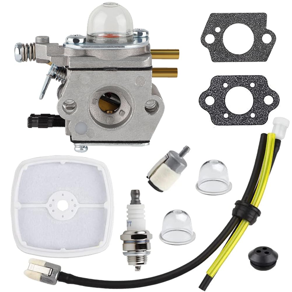 Echo SRM2100 GT2000 GT2400 GT2000EZR PE2000 SHC-2100 SHC-1700 Replacement Carburetor Fuel Line Kit with Air Filter - Compatible with String Trimmer, Grass Cutter, Edger & Hedger - Perfect for Lawn Maintenance & Landscaping