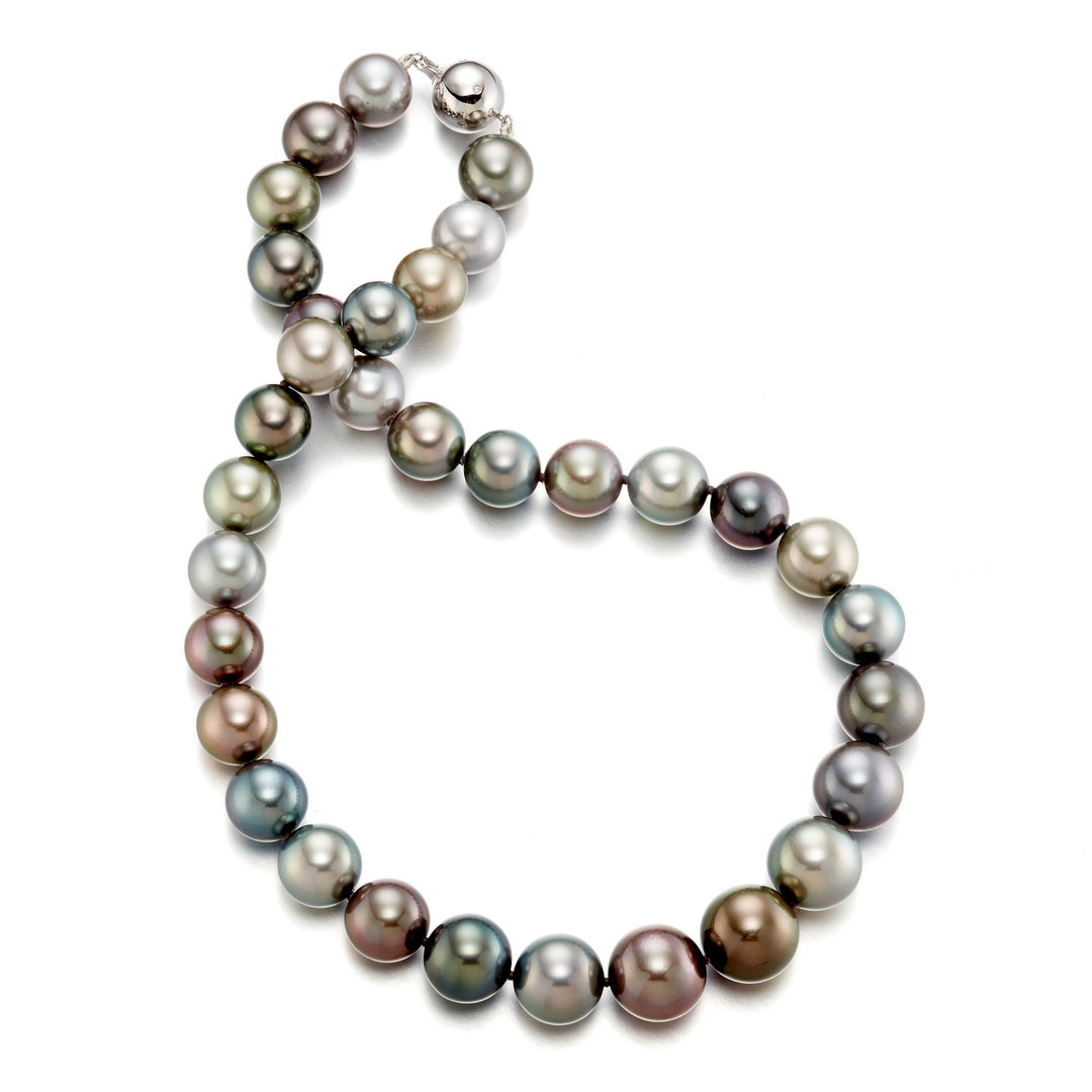 Exquisite Multi-Color Tahitian Pearl Necklace - Authentic Black Pearl Jewelry for Women - Perfect for Weddings, Anniversaries & Special Occasions