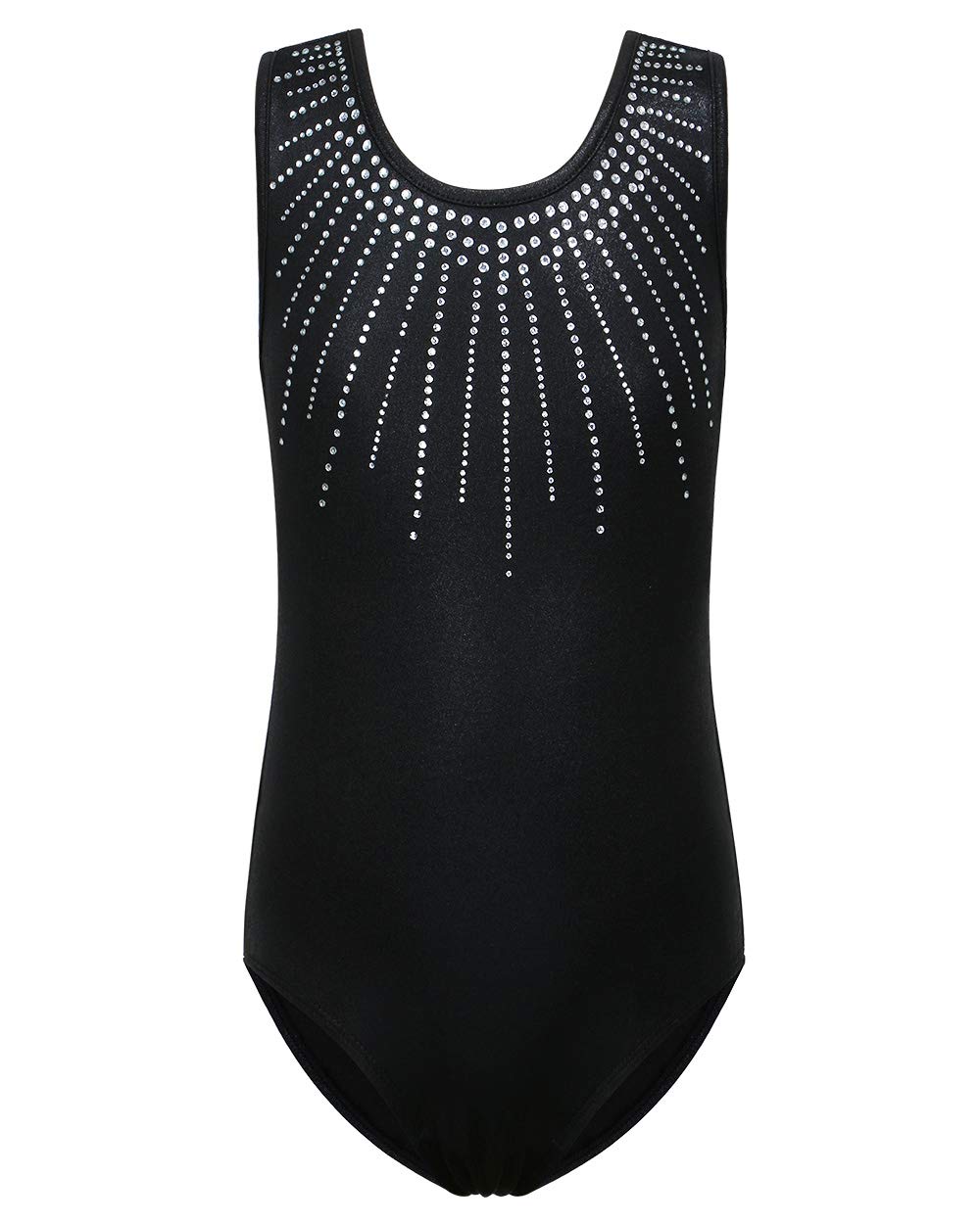 BAOHULU Girls Gymnastics Leotards with Shiny Jewels - Kids Athletic Dancewear for Ballet, Cheerleading & Performance (Perfect for Competitions & Recitals)