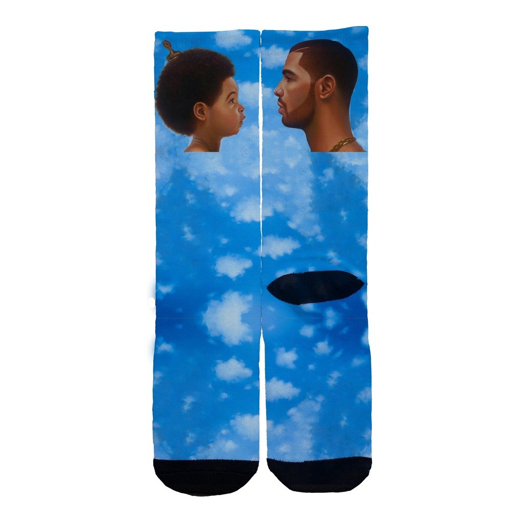 Custom Drake Clouds Socks for Men & Women - Unique Memo Apparel Gift for Fans, Athletes & Fashion Lovers - Perfect for Casual Wear, Sports & Collectibles