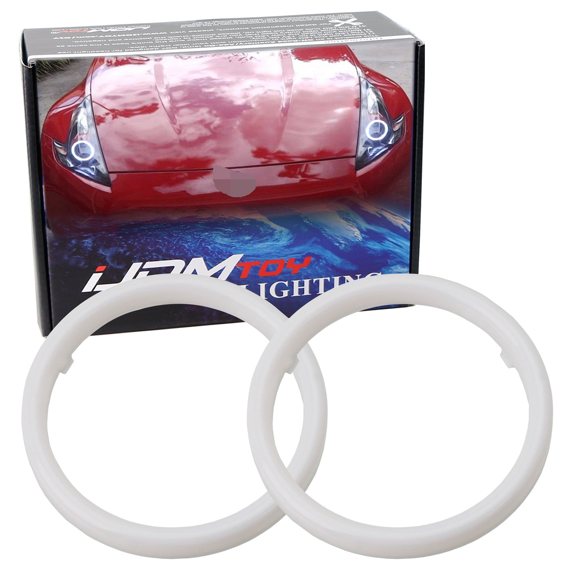 Bright White LED Halo Rings for Nissan 350Z (2006-2009) & 370Z (2010-2020) - Durable Headlight Accent Lighting for Enhanced Night Visibility and Custom Style