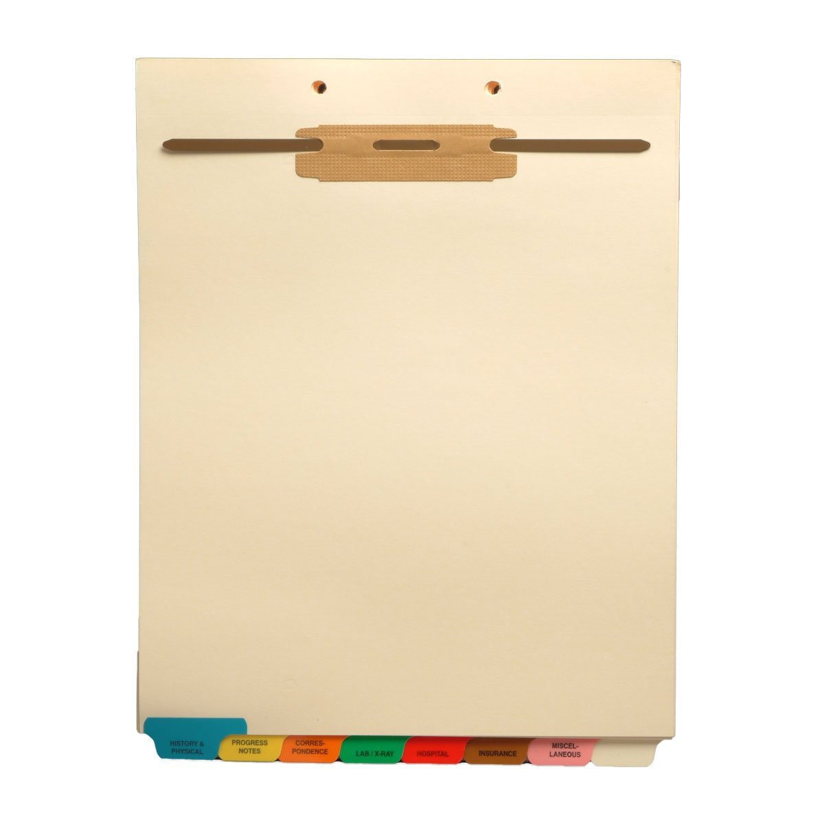 Medical File Divider Sets with Bottom Tabs & Top Fastener - 20 Sets of 8 Tabs (160 Total) for Hospital, Office, or Home Organization - Perfect for Patient Records, Document Filing & Medical Billing