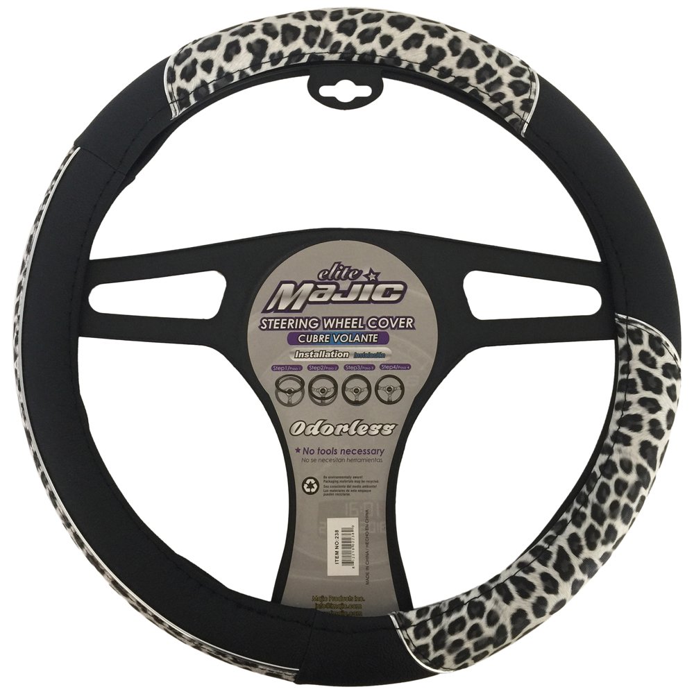 Premium Universal Steering Wheel Cover - Non-Slip Grip, All-Weather Comfort & Stylish Zebra Print Design - Perfect for Cars, Trucks & SUVs - Enhance Driving Comfort in Summer Heat or Winter Cold