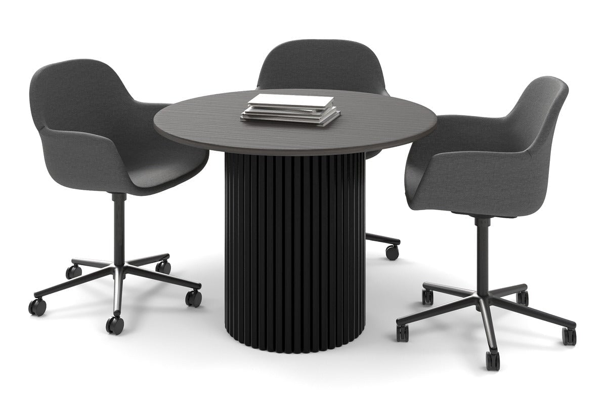 Baobab Circular Base Meeting Round Table - 31.5 Inch (800mm) Dining Table for Conference Rooms, Offices & Home Use