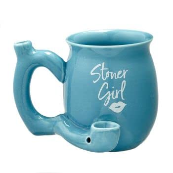 Ceramic Coffee Mug for Men & Women - Blue Stoner Girl Design - Perfect Gift for Coffee Lovers, Office Use & Home Decor