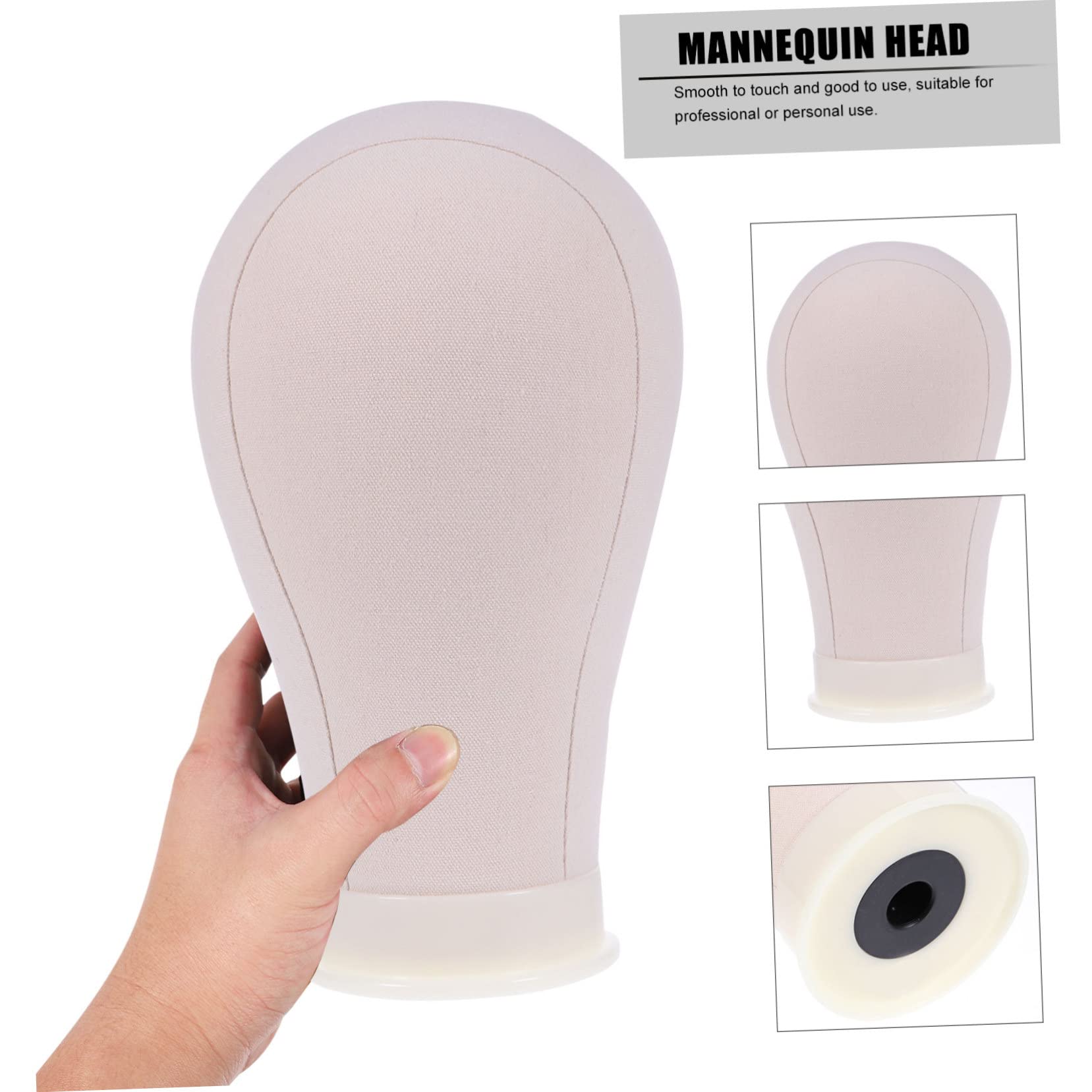 Professional Mannequin Head for Wig Making & Cosmetology Training - Adjustable Canvas Cover - Perfect for Hairstyling Practice, Barber School & Salon Styling