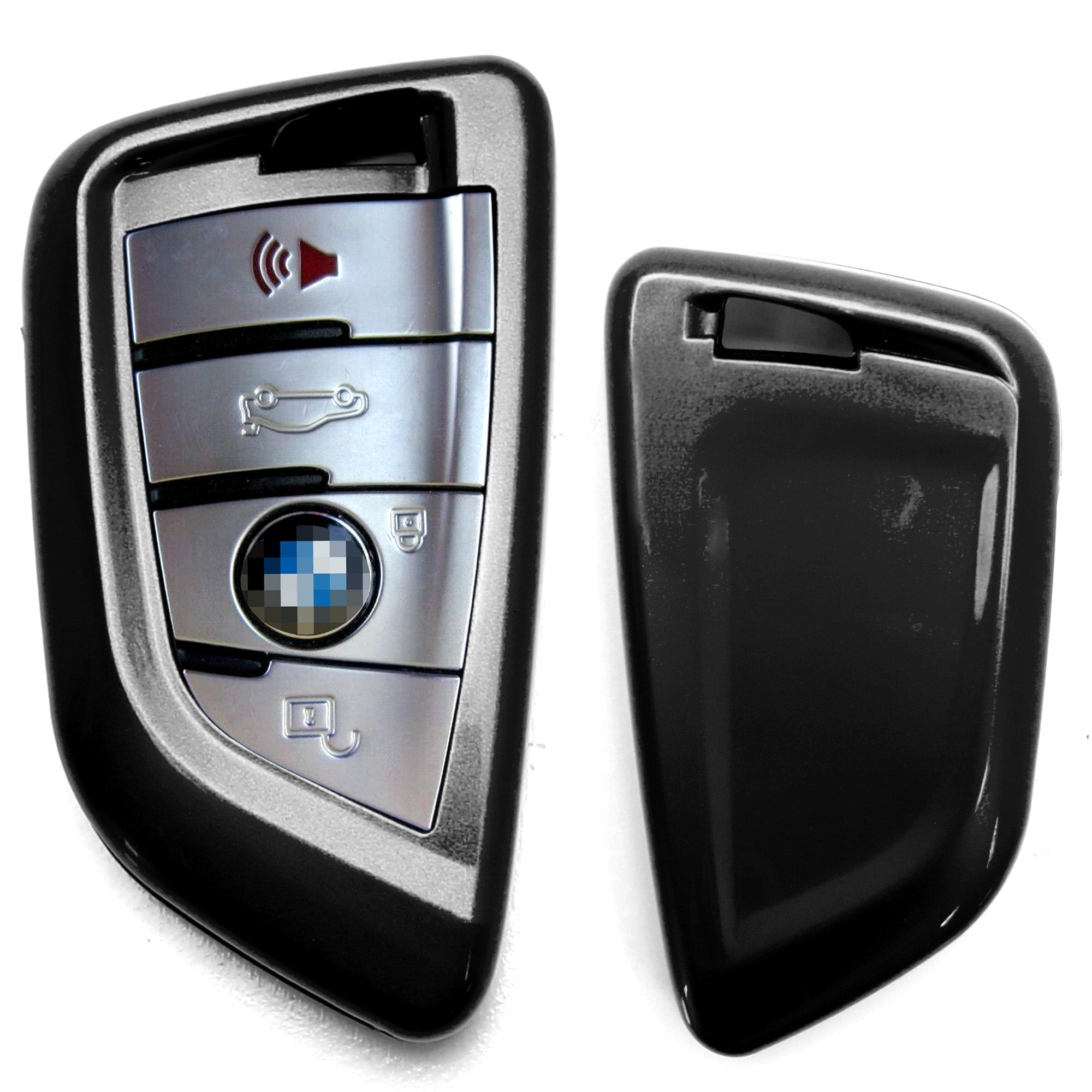 Premium Glossy Black Smart Key Fob Cover Replacement for BMW X1 X4 X5 X6 5 Series 7 Series - Durable Protection & Sleek Design for Everyday Use