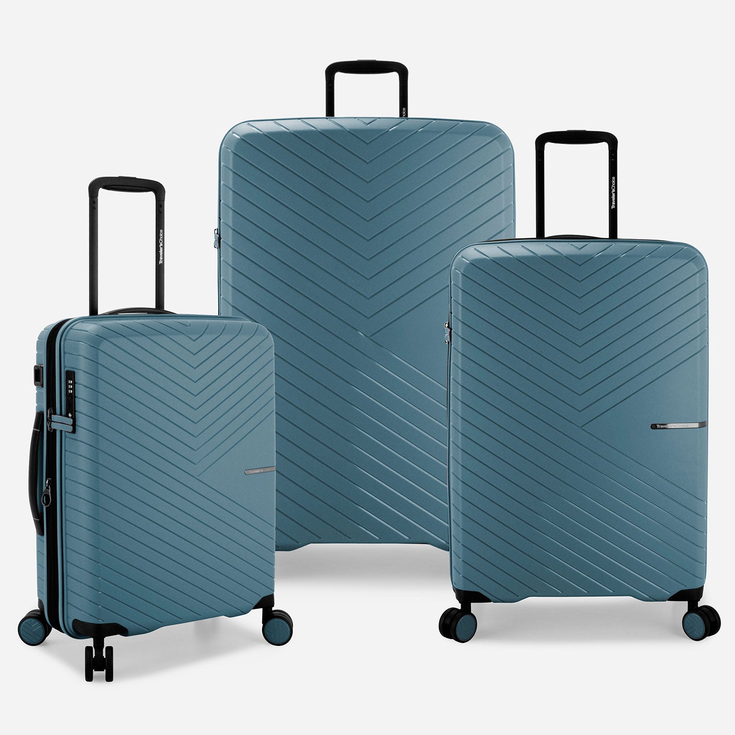 Vale 3-Piece Luggage Set with Spinner Wheels - Lightweight Expandable Suitcase for Travel, Carry-On & Checked Bag - Perfect for Business Trips, Vacations & Family Holidays