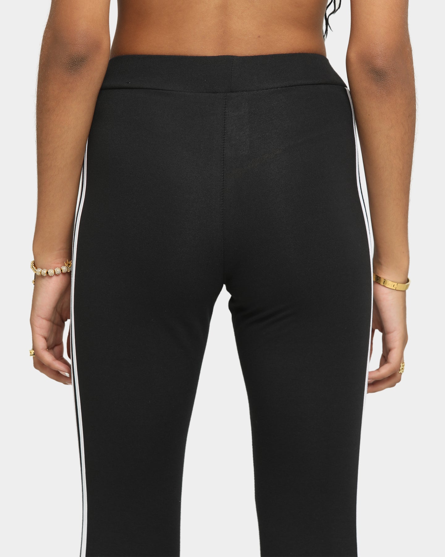 Adidas 3 Stripe Tight Black - Women's Yoga Pants for Running, Workout & Gym - High Waisted Leggings with Moisture Wicking Fabric
