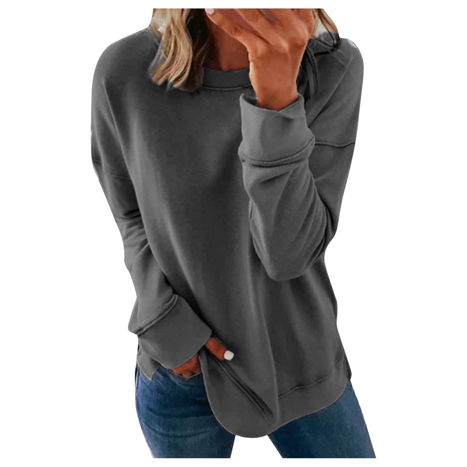FAPIZI Women's Loose Fit Graphic T-Shirts - Casual Long Sleeve Printed Tops for Summer | Perfect with Leggings for Workout, Lounge & Everyday Wear